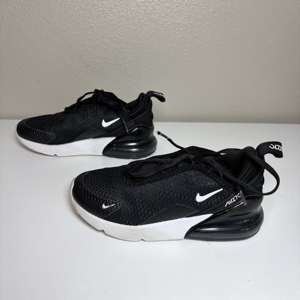 Nike Air Max 270 Black Little Kids Shoes Size 13.5C Athletic Sneakers AO2372-001